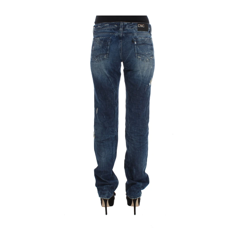 Costume National Blauwe Regular Fit Denim Jeans Blue Dames