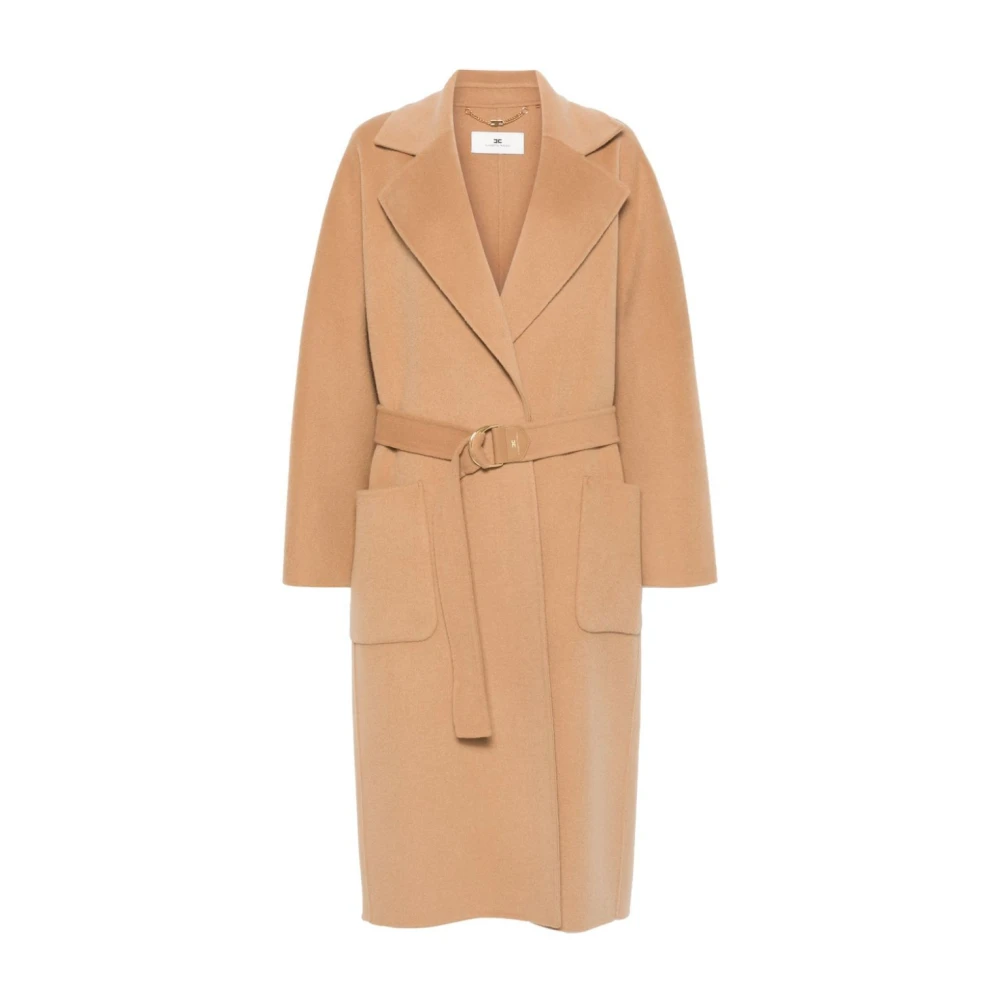 Elisabetta Franchi Stijlvolle Winterjas voor Vrouwen Brown Dames