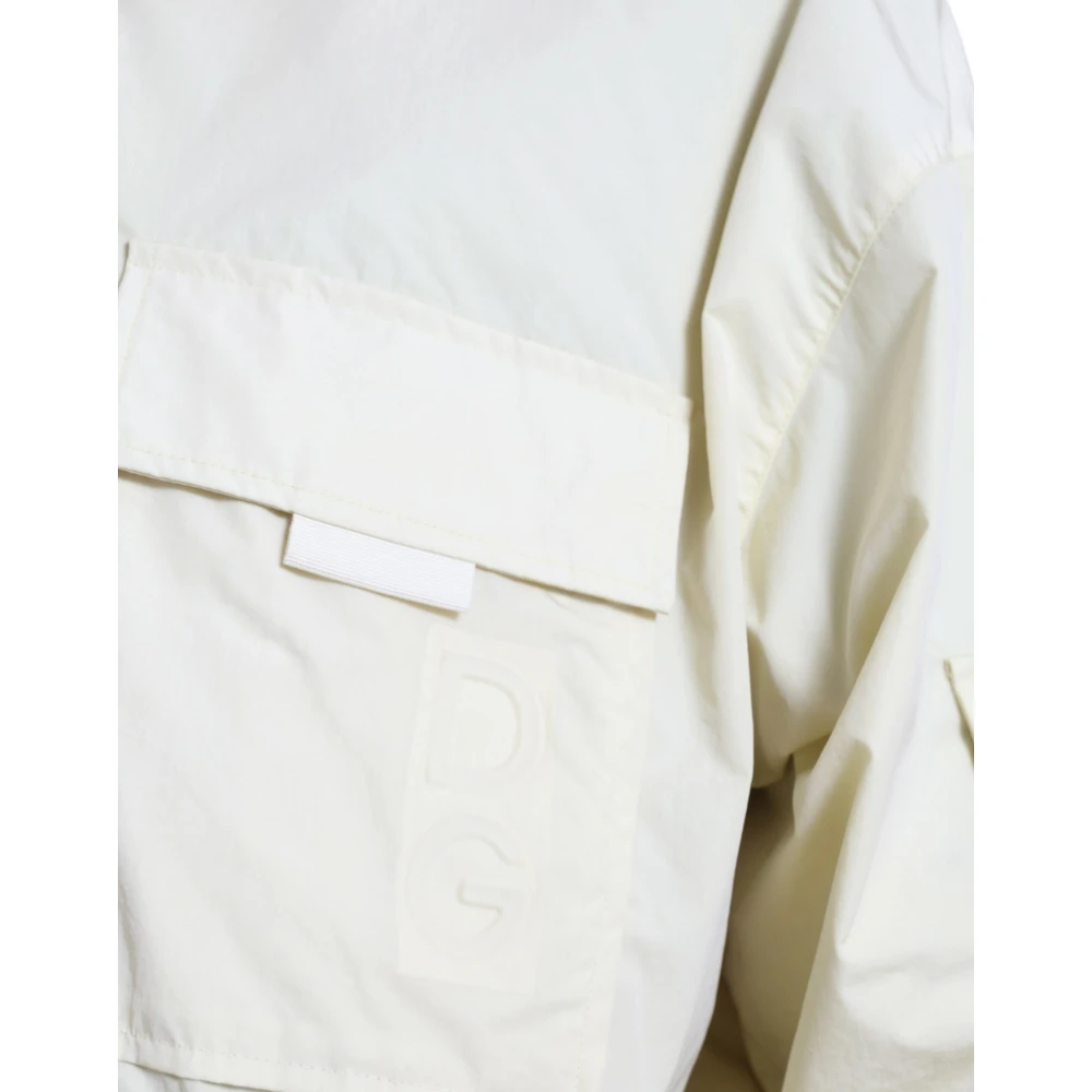 Dolce & Gabbana Elegante Gele Windbreaker Jas Yellow Heren