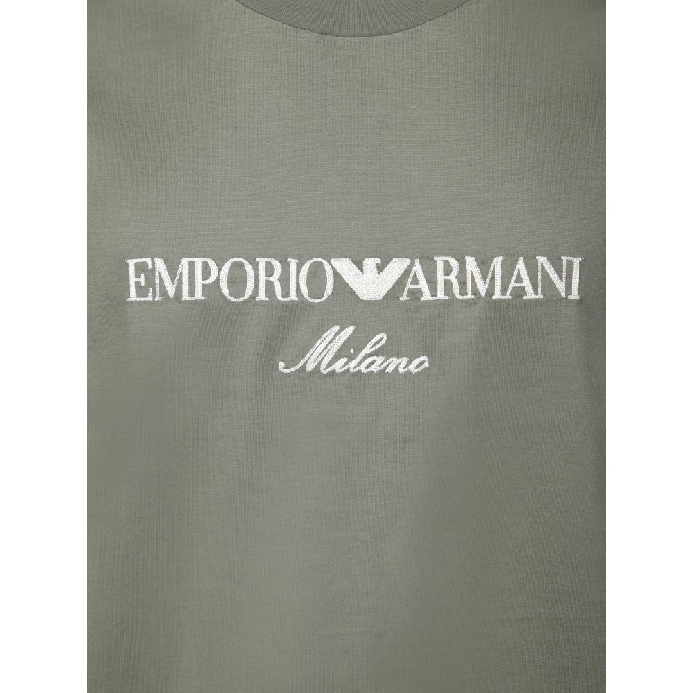 Emporio Armani Salie Groen Logo T-shirt Green Heren