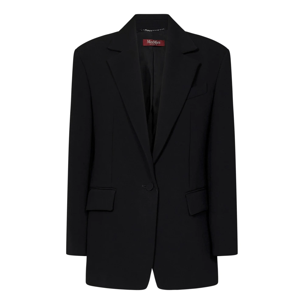 Max Mara Zwarte Blazer Dames Buitenkleding Elegante Stijl Black Dames