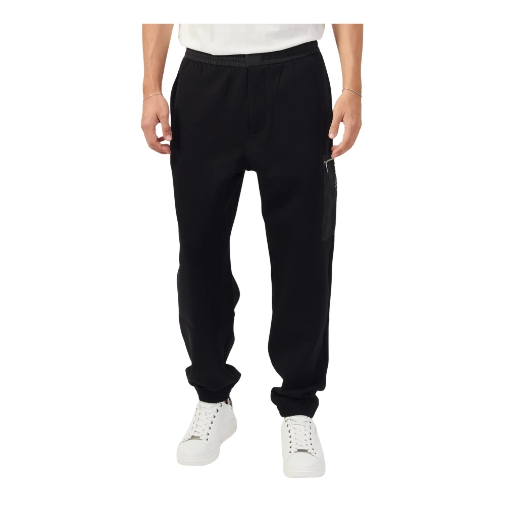 Armani Exchange Zwarte broek met zijzak met rits Black Heren