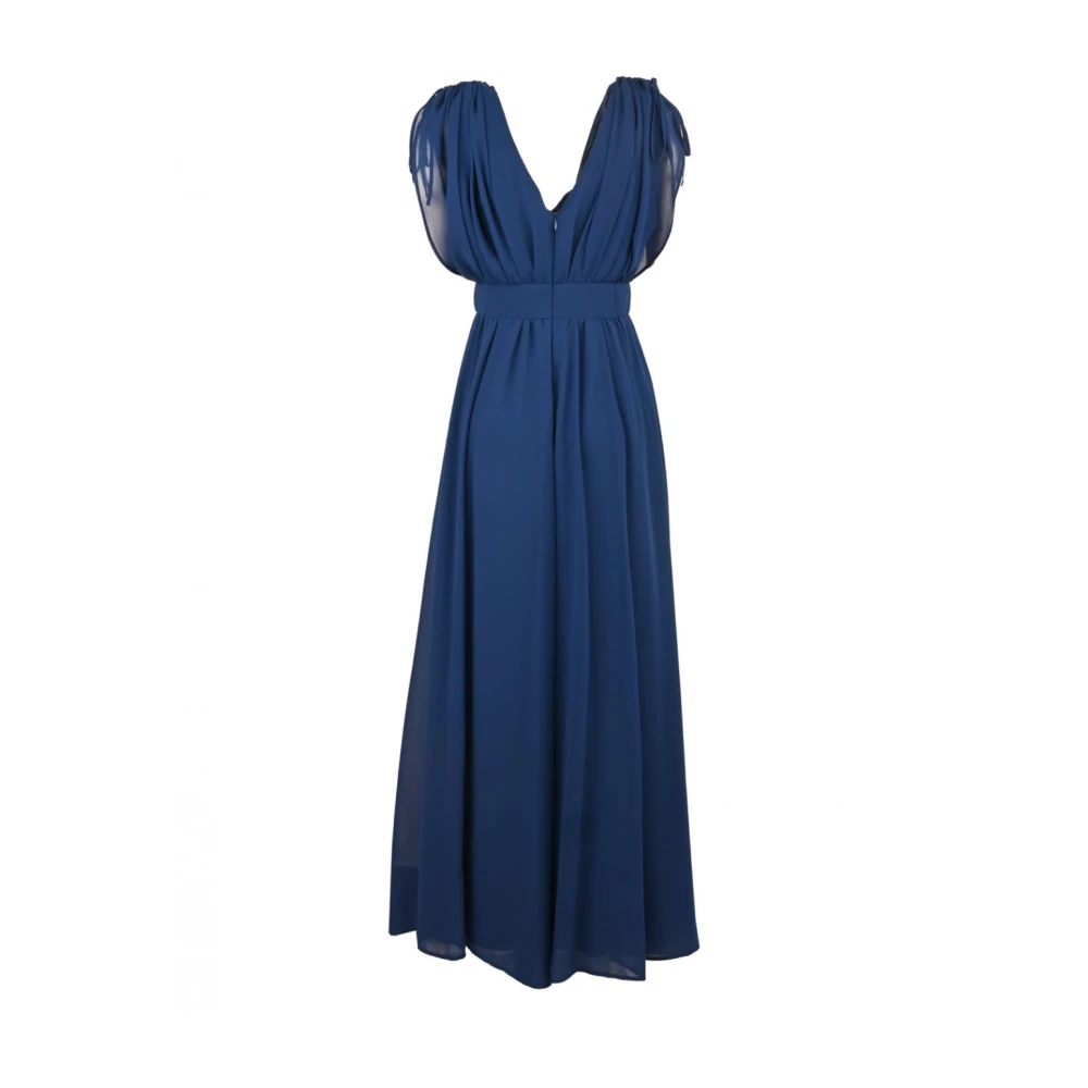 Pennyblack Lange Griekse stijl jurk met plooien Blue Dames