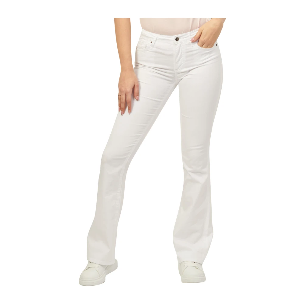 Emporio Armani Witte Flare Fit Denim Jeans White Dames