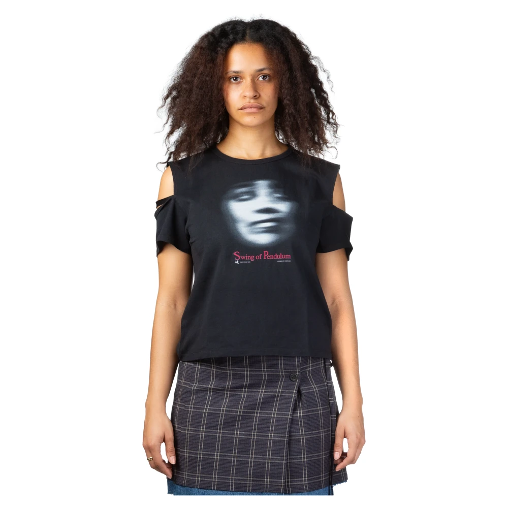 Our Legacy Grafische Print Punk T-Shirt Black Dames