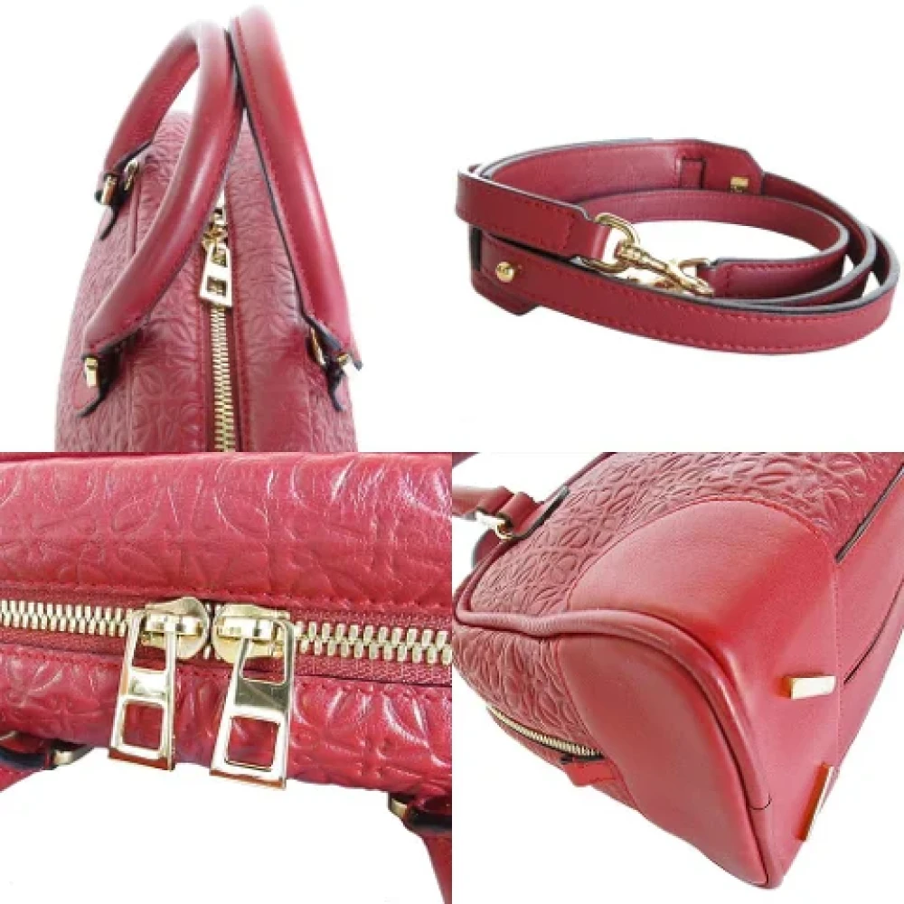 Loewe Pre-owned Leather handbags Red Dames