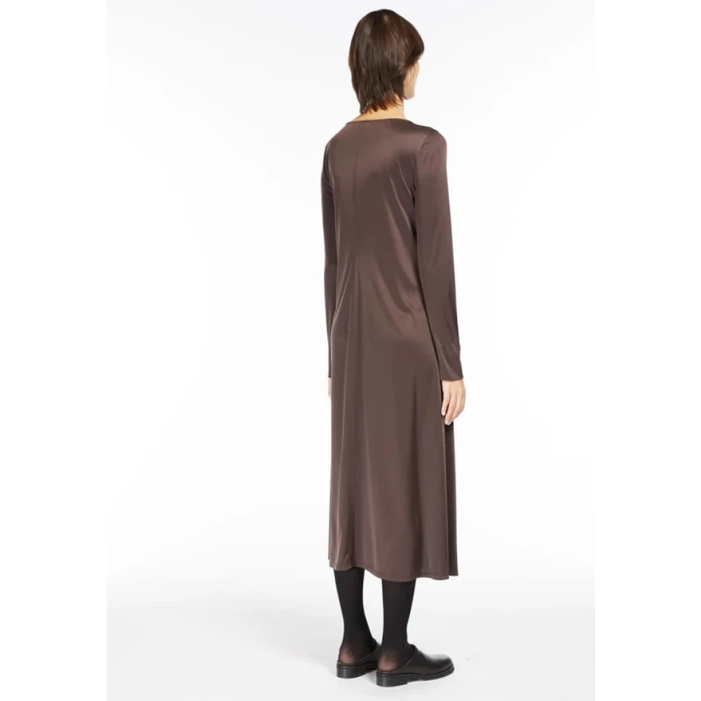Max Mara Bruine Jurken Semi-fitted Stijl Brown Dames