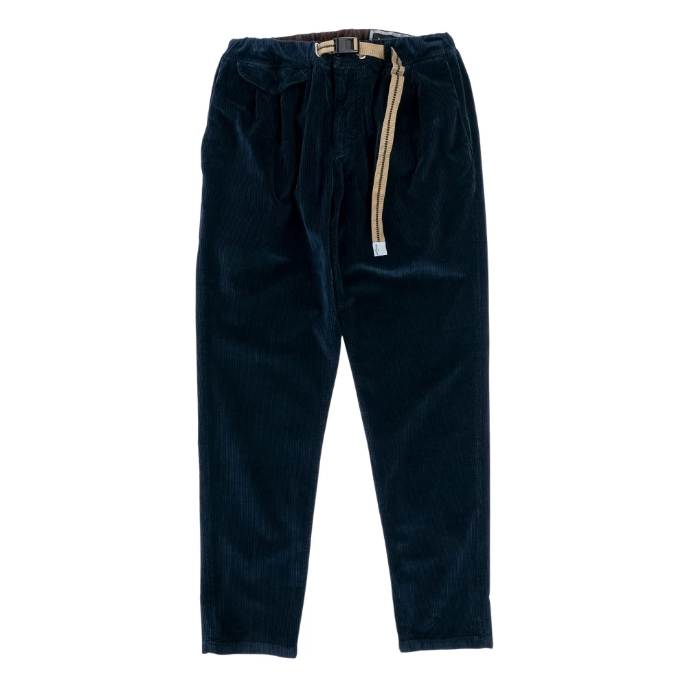 White Sand Moderne Corduroy Broek met Dubbele Plooi Blue Heren