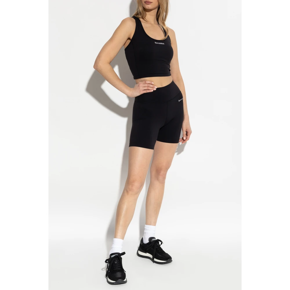 Sporty & Rich Shorts uit de Core-collectie Black Dames