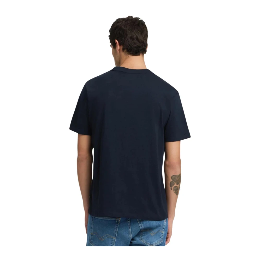 Replay Uomo Blu - T-Shirt Girocollo Con Logo Sul Petto - Tops - S - Immagine 3