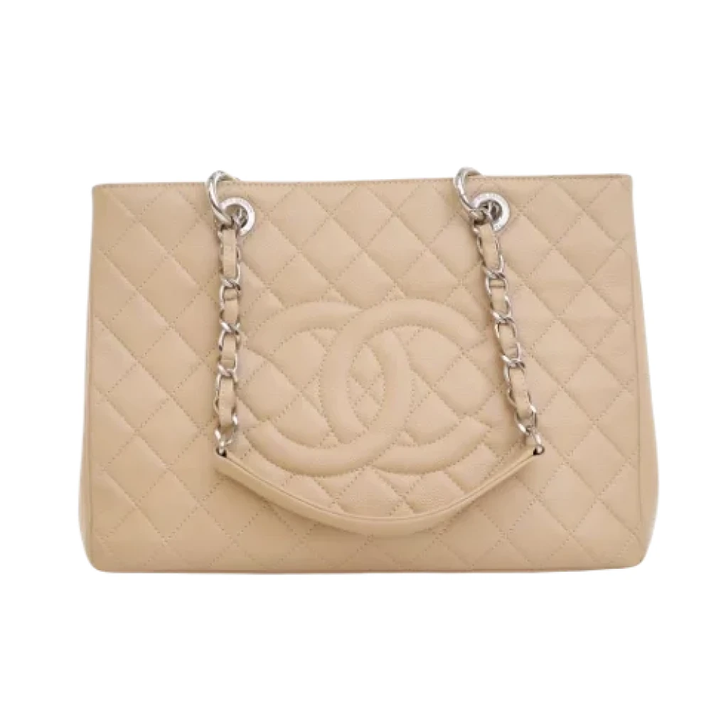 Chanel Vintage Pre-owned Laeder chanel-vskor Beige, Dam