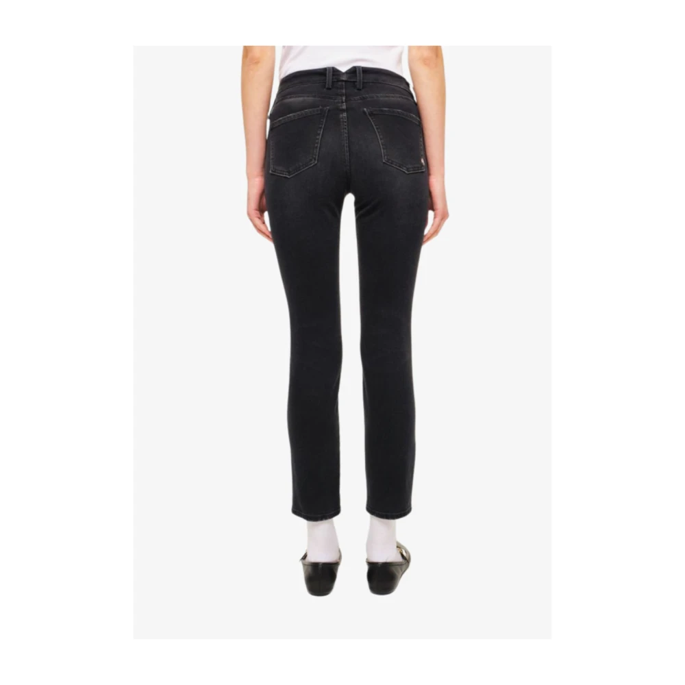 Cycle Zwarte Skinny Jeans met Vintage Wassing Black Dames