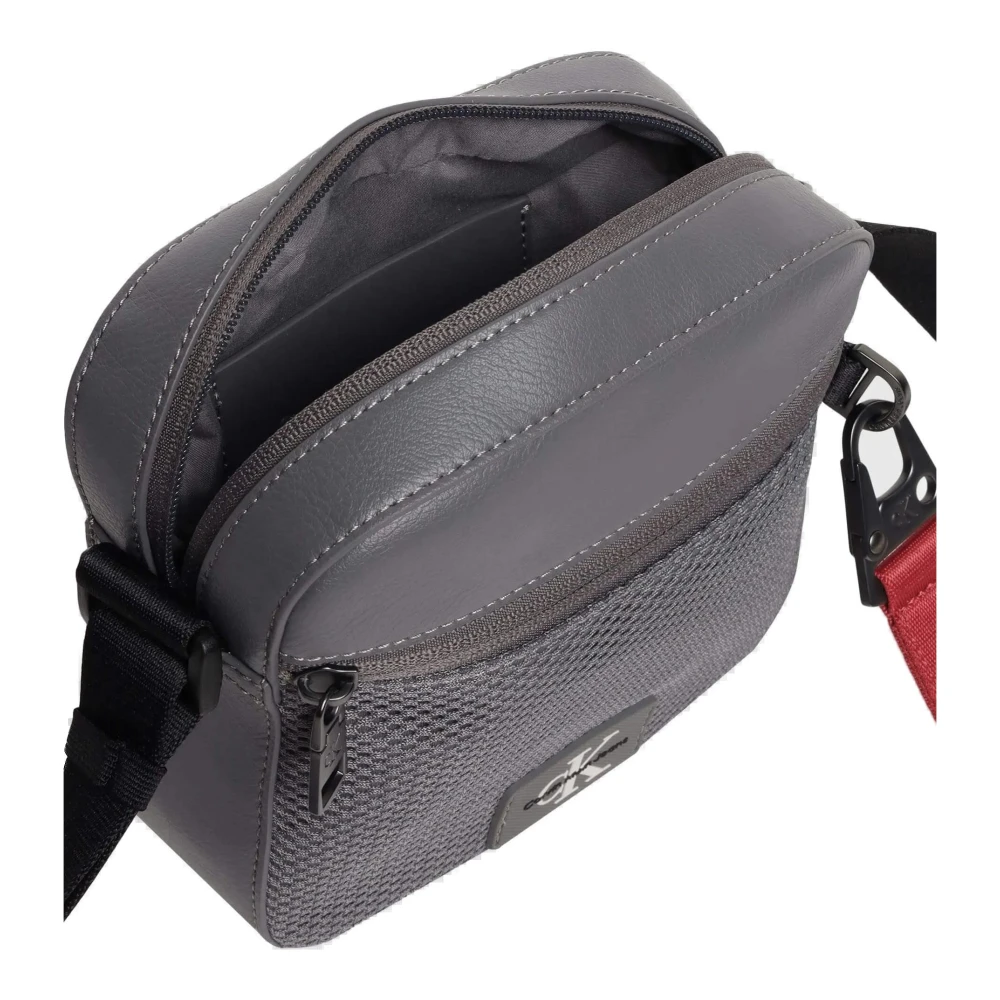 Calvin Klein Grijze Schoudertas met ritssluiting Gray Heren