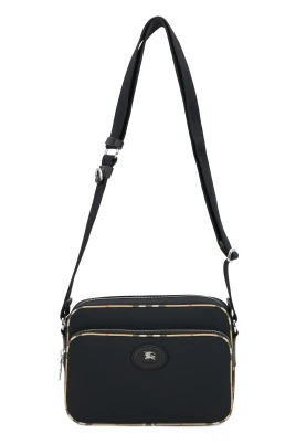 Embossed Check Messenger Bag