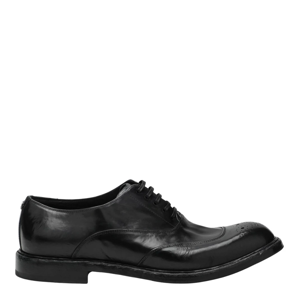 Dolce & Gabbana, Business Shoes, male, Black, Size: 10 US Allacciata Laced Shoe