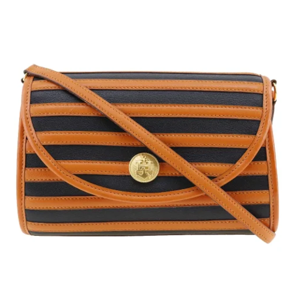 Hermès Vintage Pre-owned Leather shoulder-bags Orange Dames