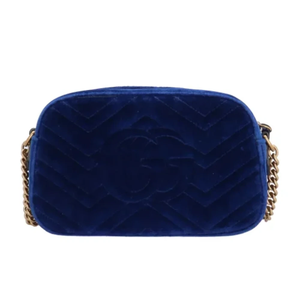 Gucci Vintage Pre-owned Suede gucci-bags Blue Dames