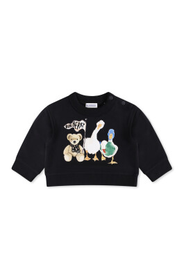 sweat-shirt-noir-a-col-rond-avec-imprime-animalier
