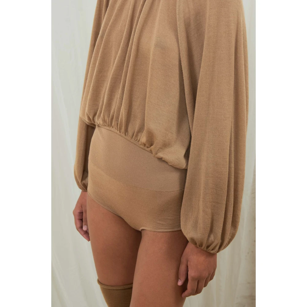 Cortana Cashmere High-Waisted Culotte Brown Dames