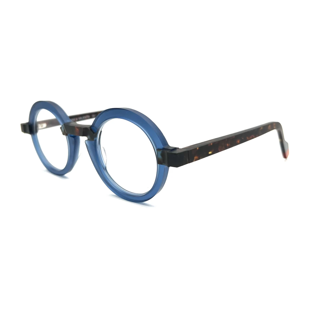Anne & Valentin Retro Ronde Bril Blue Unisex