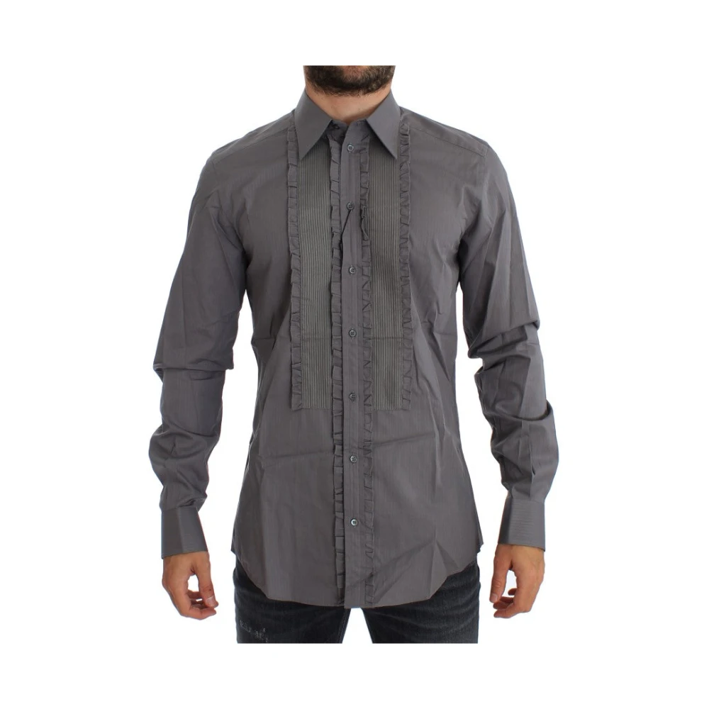 Dolce & Gabbana Uomo Grigio - Gold Dress Shirt - Shirts - L