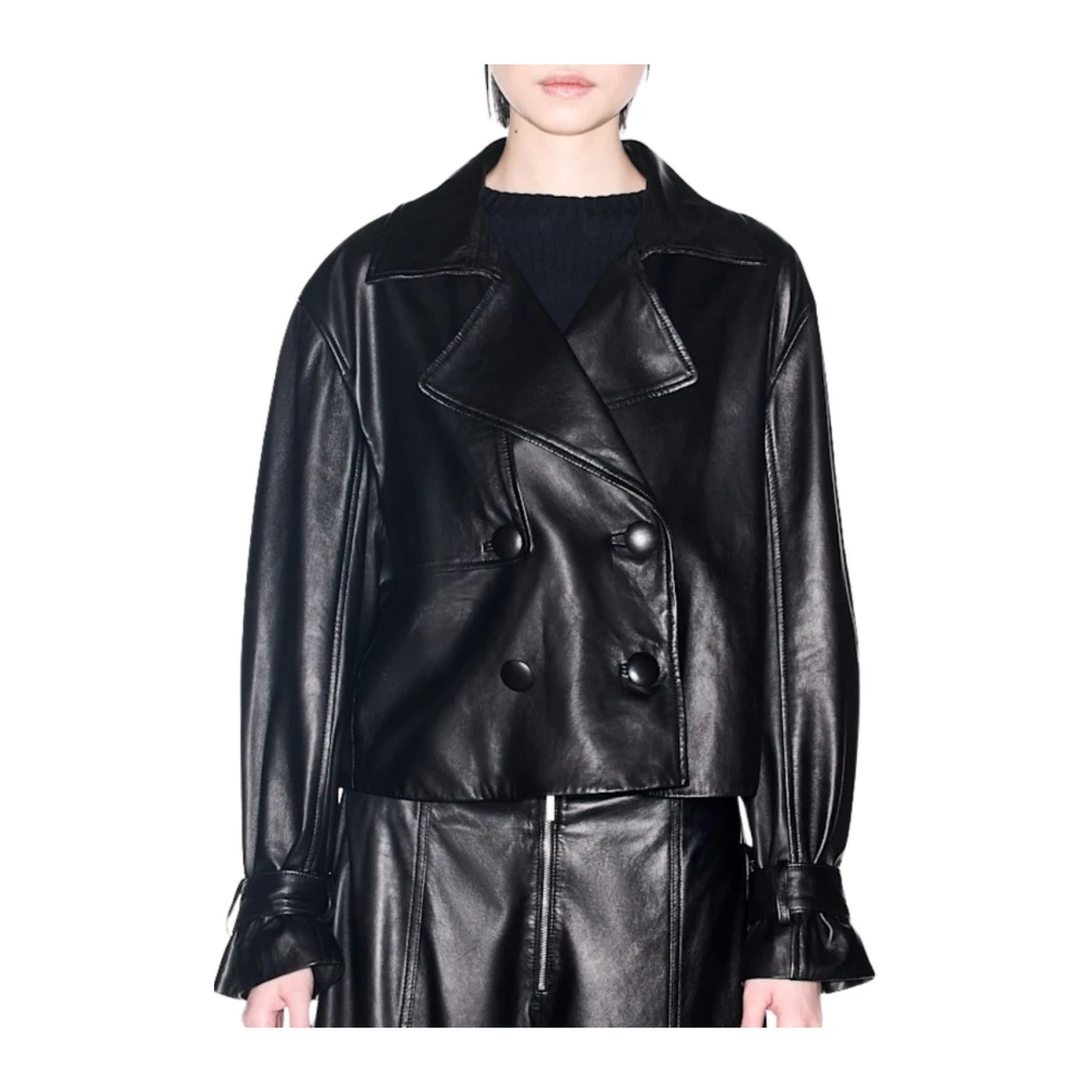 Armani Exchange , Leather Jackets, Female, Black, Xs, Leather Jackets