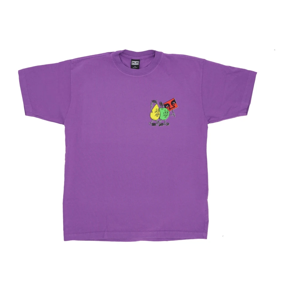 Obey Protest Heavy Weight Tee Dewberry T-Shirt Purple Heren