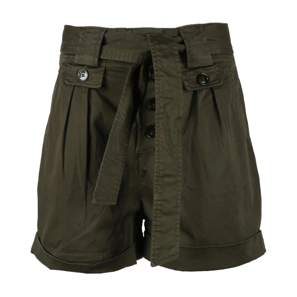 Woolrich Katoenmix Bermuda Shorts Green Dames