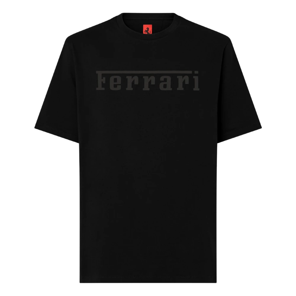 Ferrari Men's Black T-Shirts, M, Cotton T-Shirt With Logo
