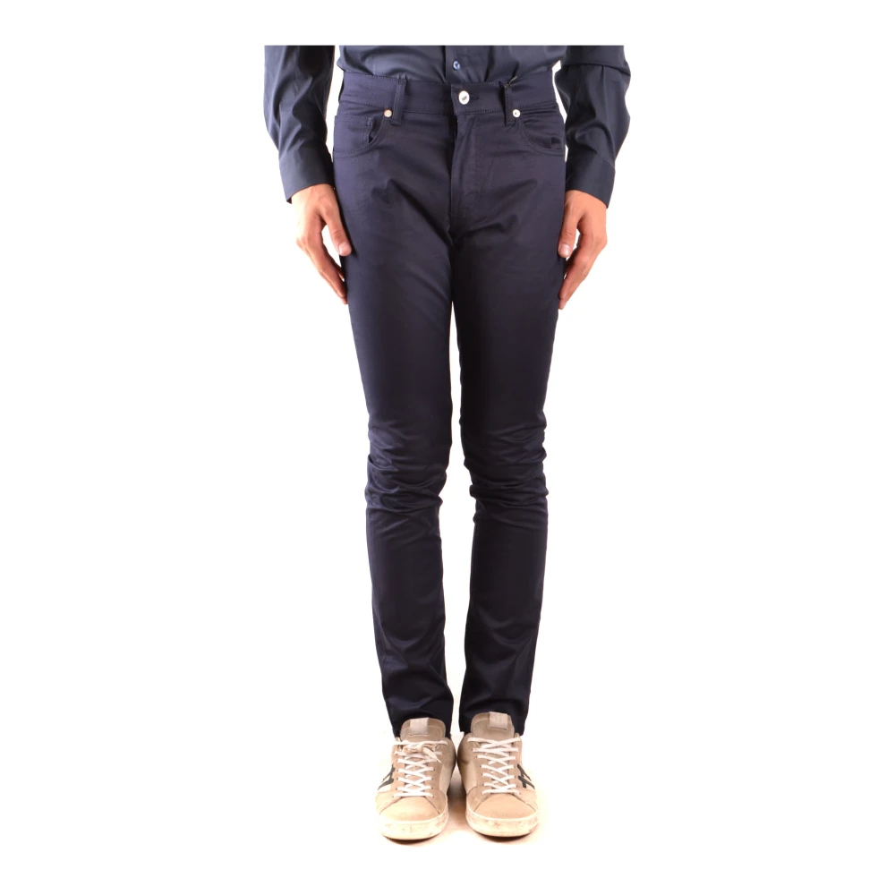 Moschino Men's Blue Slim-Fit Trousers, Xs, Slim Fit Trousers