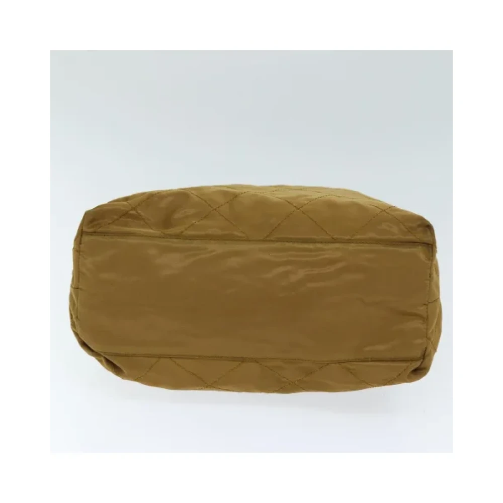 Prada Vintage Pre-owned Nylon prada-bags Beige Dames