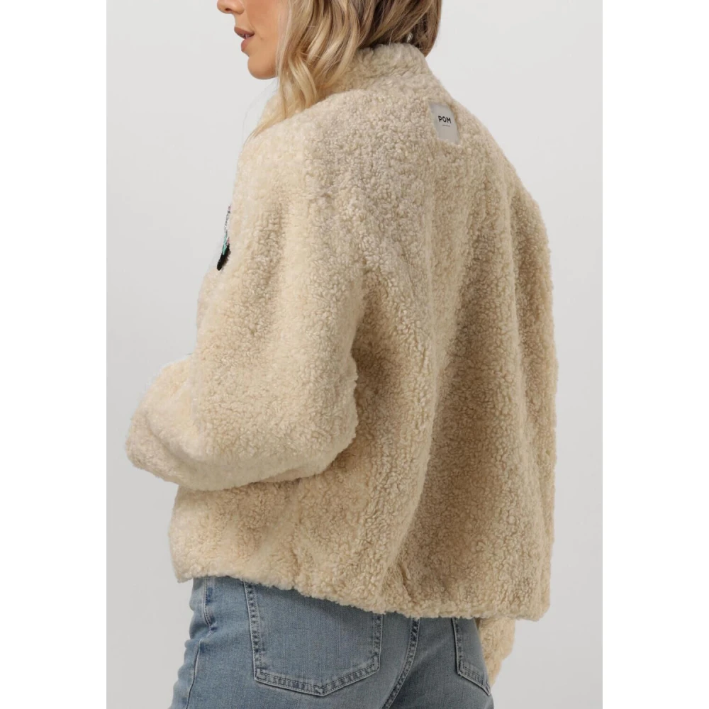 Pom Amsterdam Beige Teddy Jack Stijlvol en Comfortabel Beige Dames