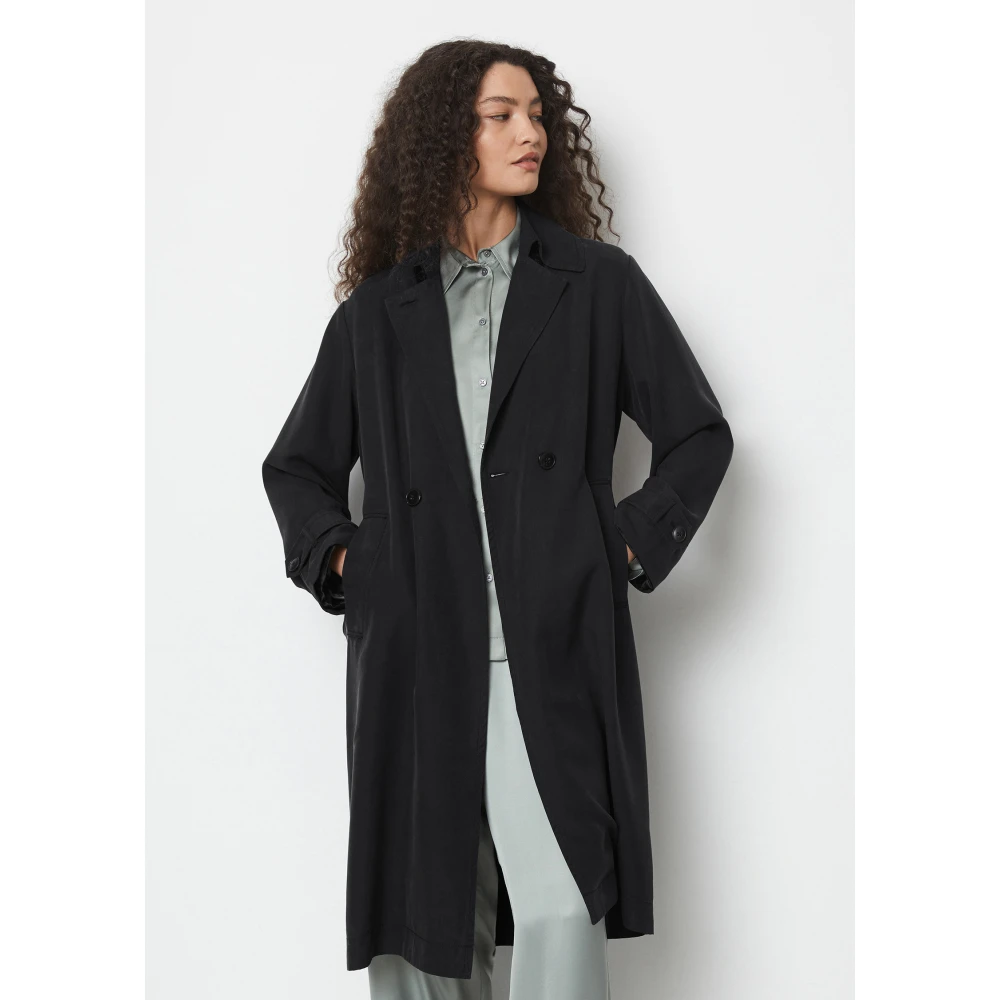 Marc O'Polo Flowing Car Coat regular Black Dames