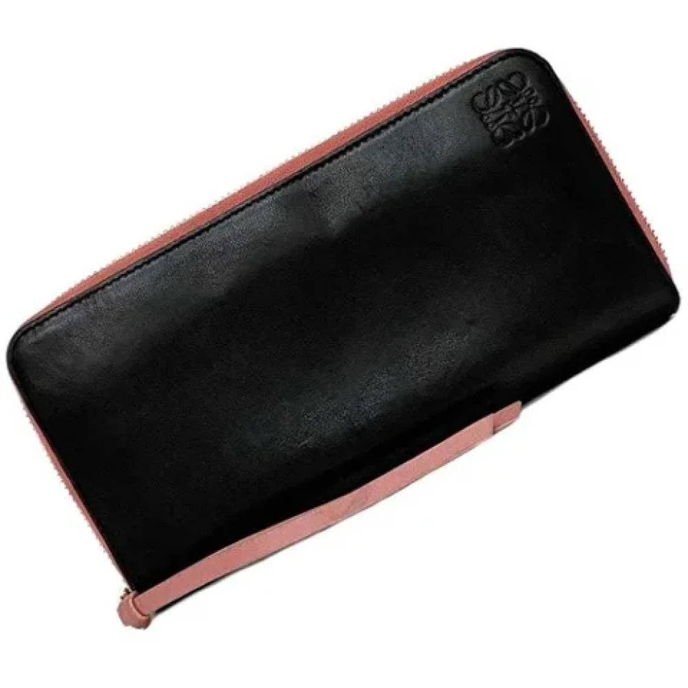 Loewe Pre-owned Leather wallets Black Dames
