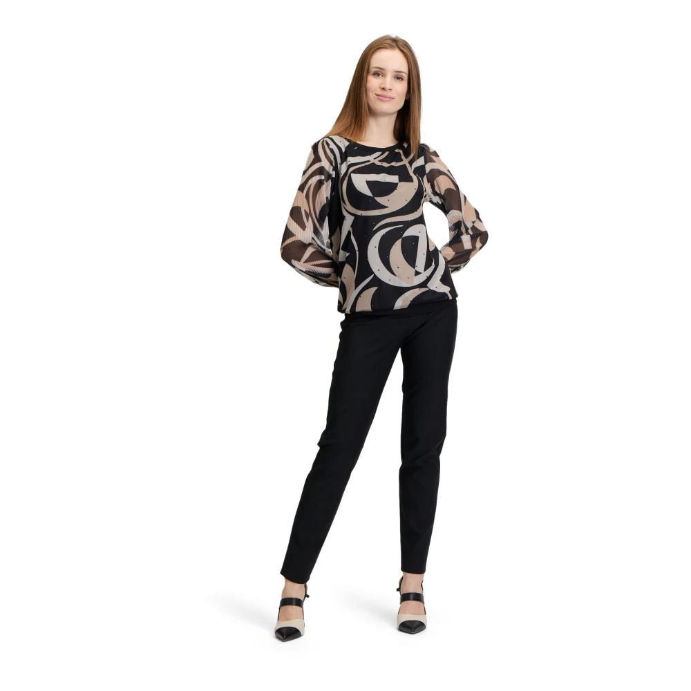 Betty Barclay Grafisch Ontwerp Langarmshirt Black Dames