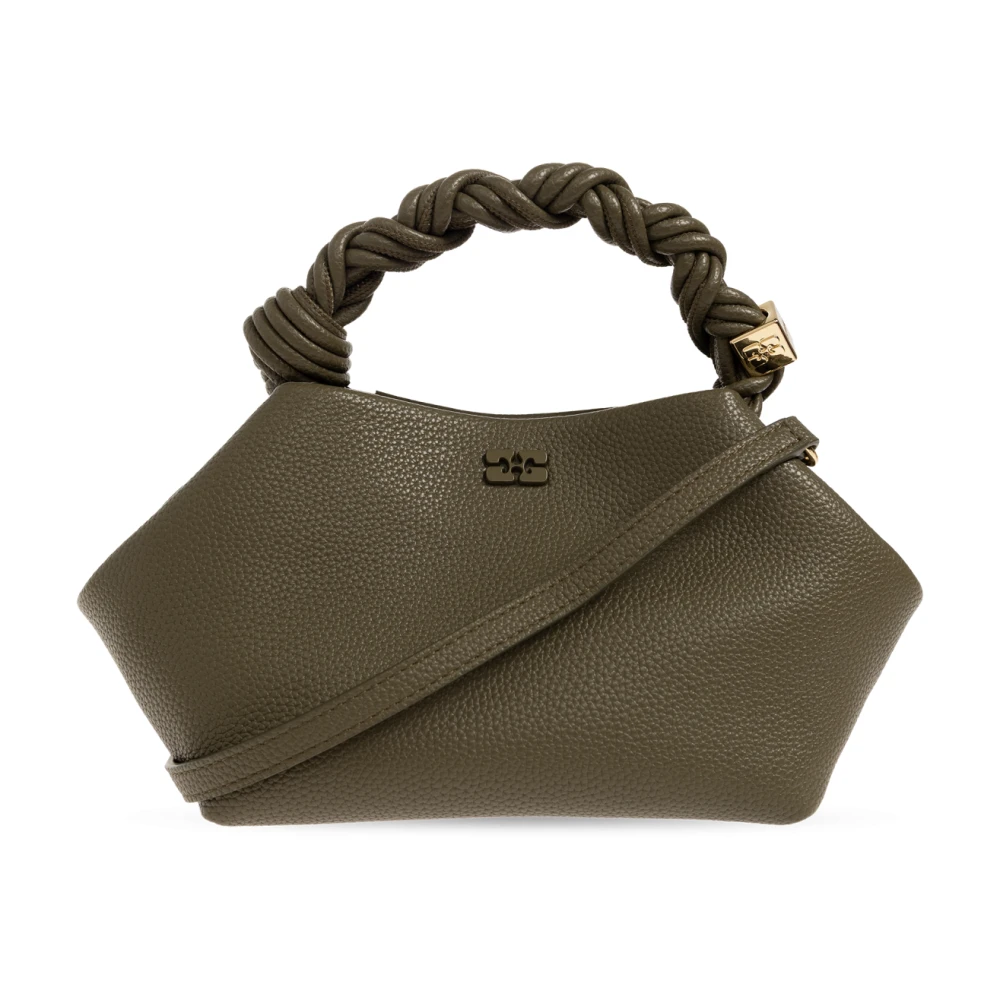 Ganni Green Small Bou Tote Bag - Female - Handbags - One Size - Bags