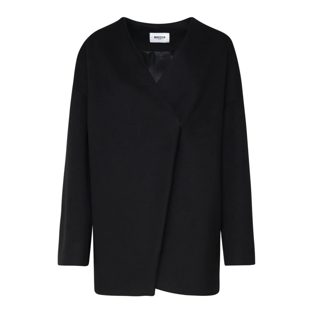Mariuccia Milano Zwarte Jas Cappotto Black Dames