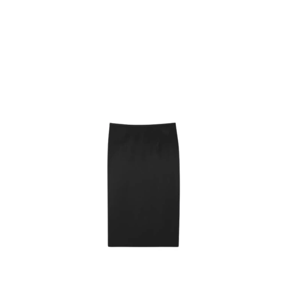 Saint Laurent Elegante Zwarte Mini Rok Black Dames