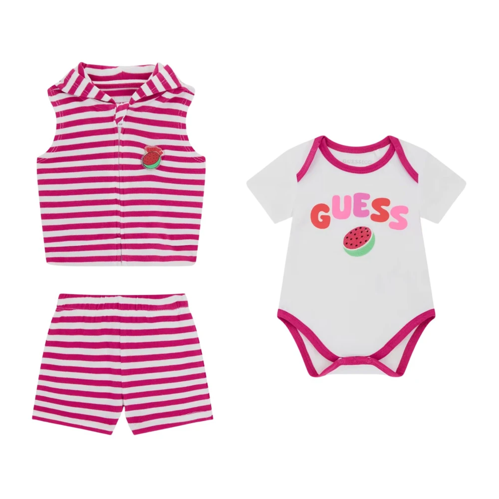Guess , Kids Sets, Unisex, Multicolor, 12 M, Vest, Bodysuit And Shorts Set