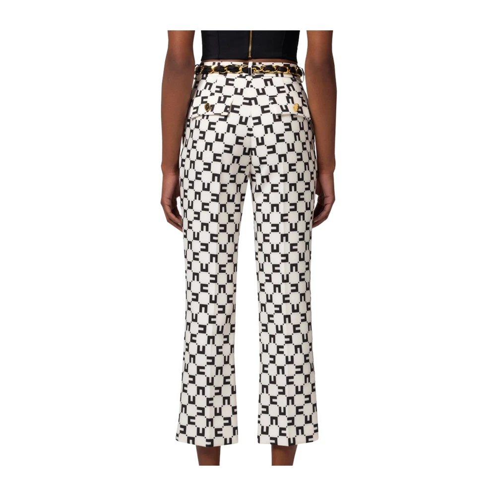 Elisabetta Franchi Stretch polyester flare broek Multicolor Dames
