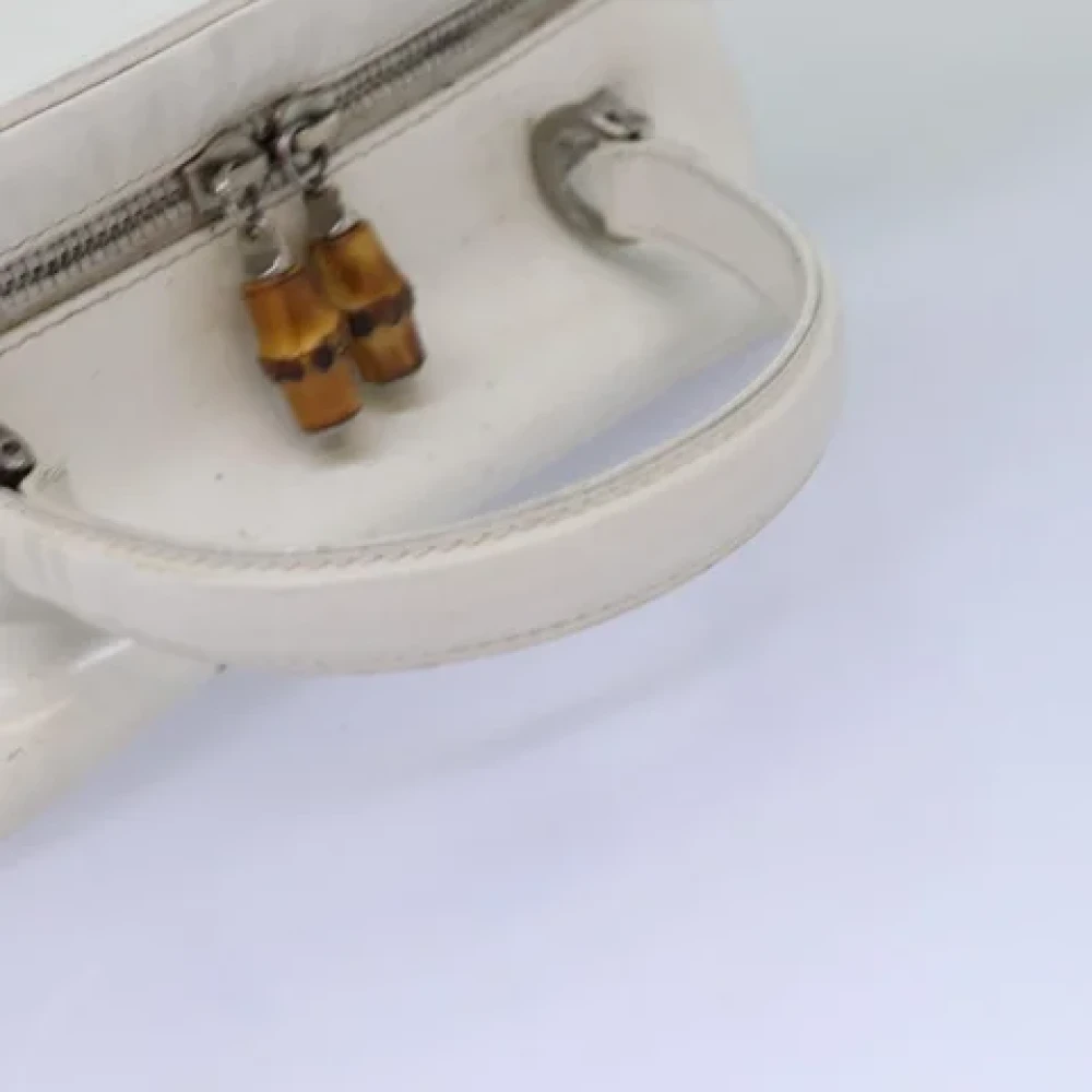 Gucci Vintage Pre-owned Leather handbags White Dames