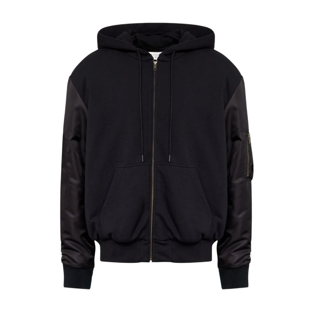 Mm6 Maison Margiela Men's Black Hooded Sweatshirt