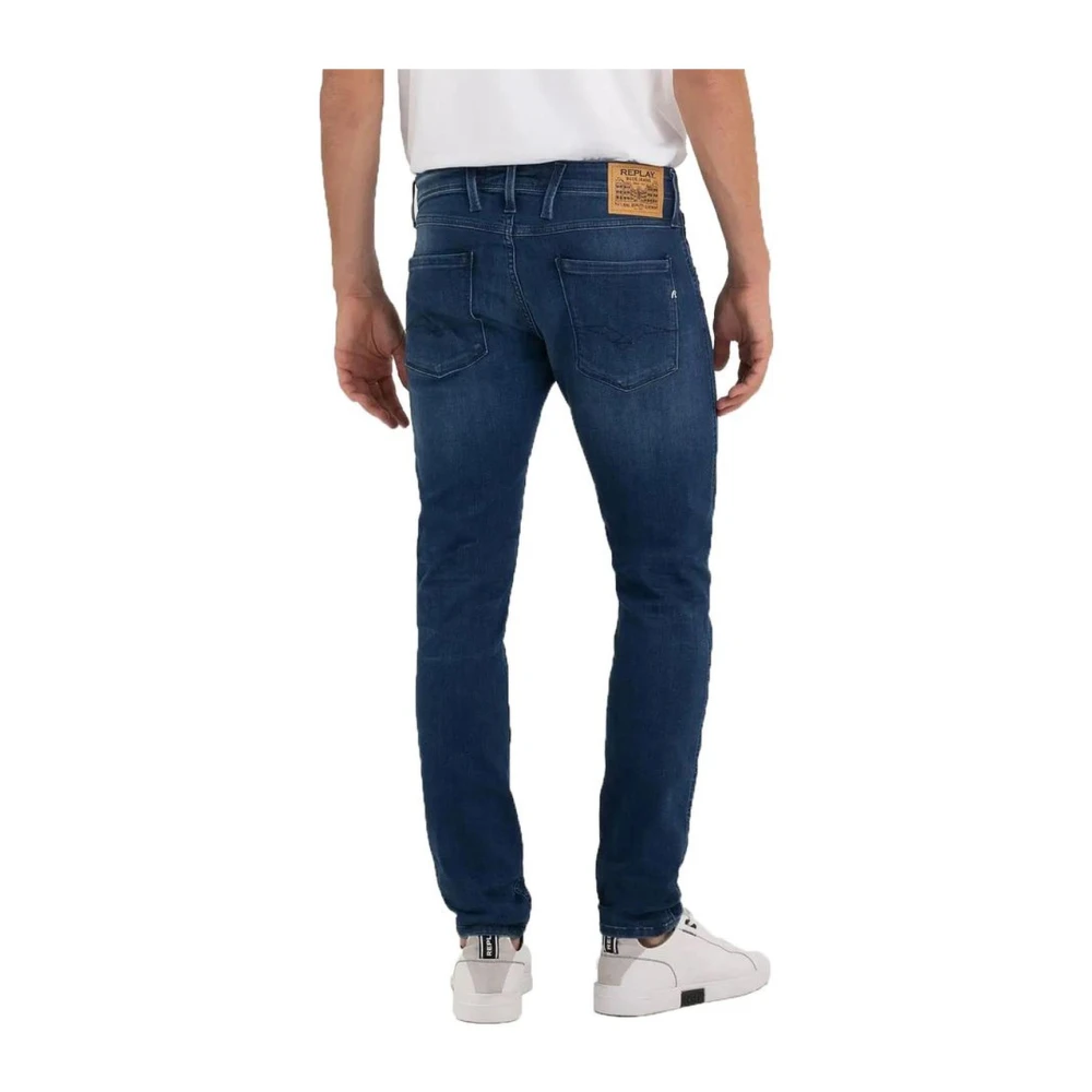 Replay Slim Fit Katoenmix Jeans Blue Heren