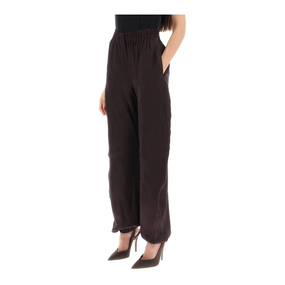 The Attico Relaxed-fit Monogram Jacquard Broek Brown Dames