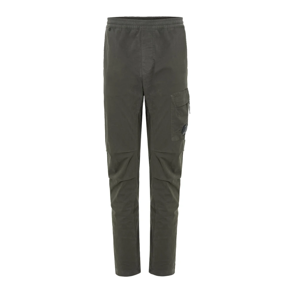 C.P. Company Stretch Sateen Ergonomic Lens Cargo Broek Green Heren