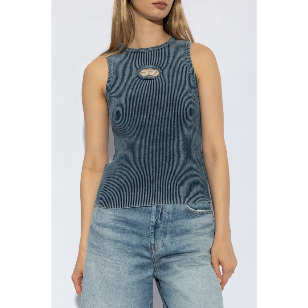 Diesel Gestreepte top `M-Anchor-A-Sl` Blue Dames