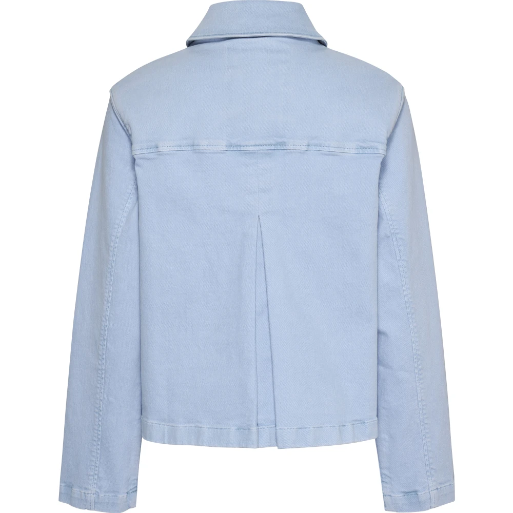 Tommy Jeans Vintage Gewassen Overhemd Stijl Jas Blue Dames