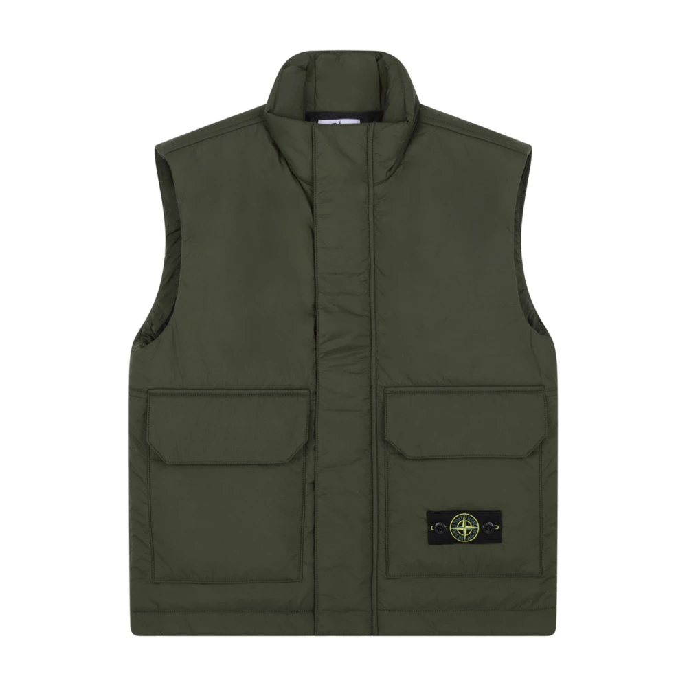 Stone Island Unisex Green Military Compass Badge Gilet