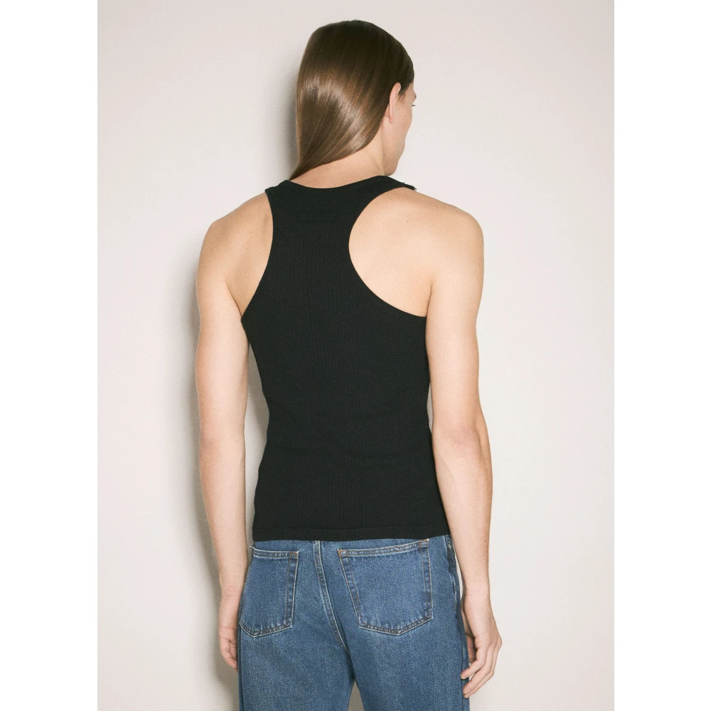 Jean Paul Gaultier Geribbelde Overall Gespen Tanktop Black Heren