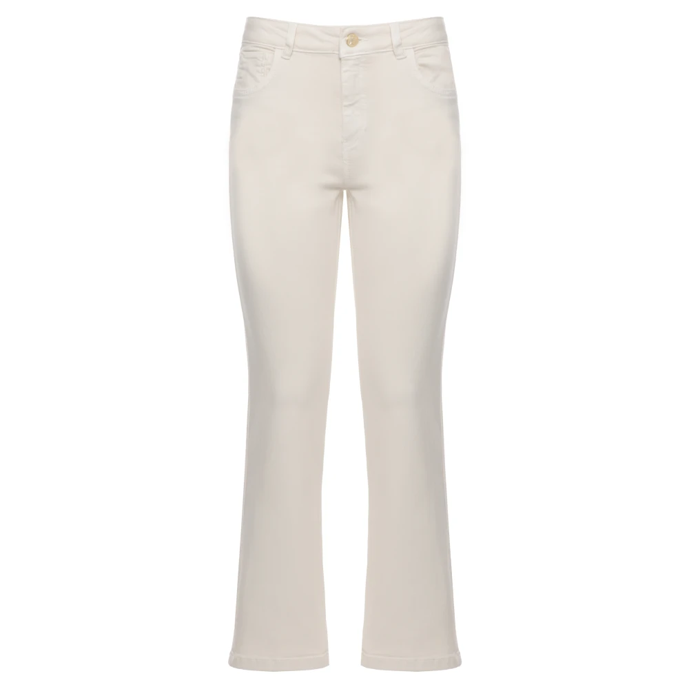 Marella Vrouw Beige Jeans Dames, M, Cropped Jeans